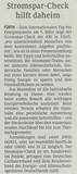 Artikel über den Stromspar-Check in den Fürther Nachrichten