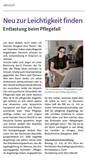 Artikel im Monatsgruß über die Infoveranstaltung bei der KBI für pflegende Angehörige