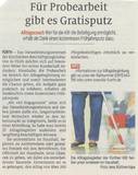 Artikel über den Gratisputz des Dienstleistungszentrums in den Fürther Nachrichten